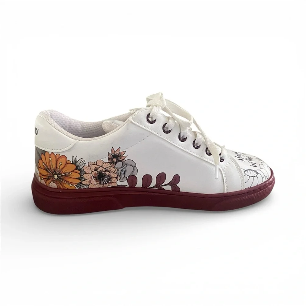 DOGO “Magic in the Air” Bird & Floral Art Sneakers SZ 8.5 - Picture 2 of 9